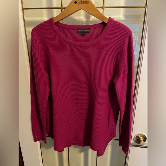 Women’s Classic Edition Berry Pink Knit sweater - Picture 2 of 4